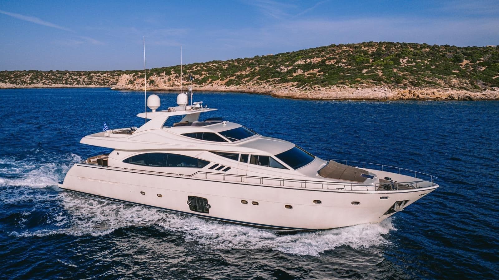 M/Y MELI, a 28 metre Ferretti motor yacht available for crewed charter in Greece