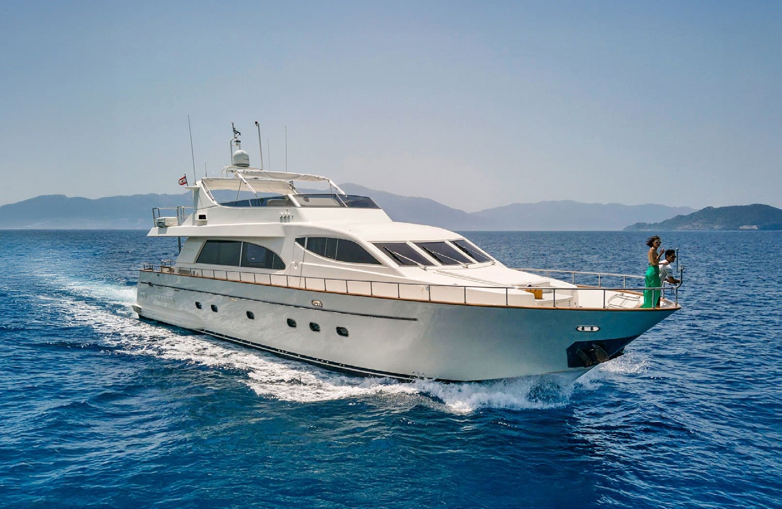 Falcon 86 motor yacht Estia Poseidon - crewed charter Greece