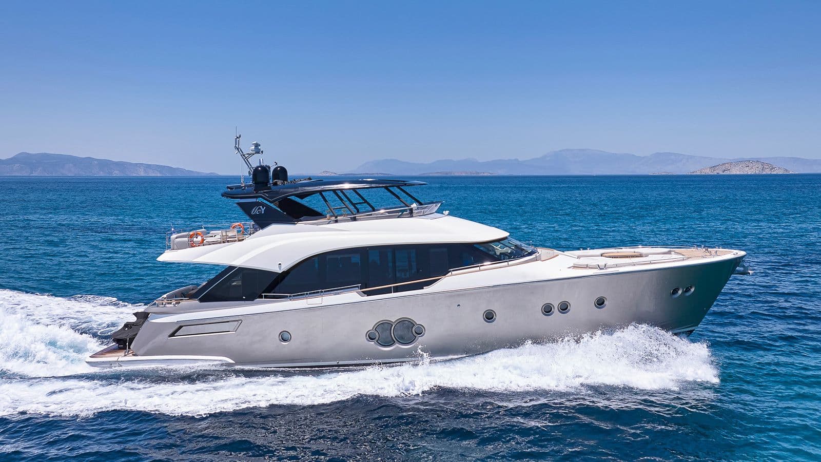 M/Y NAYLA, a 25 metre Monte Carlo Yachts motor yacht available for crewed charter in Greece