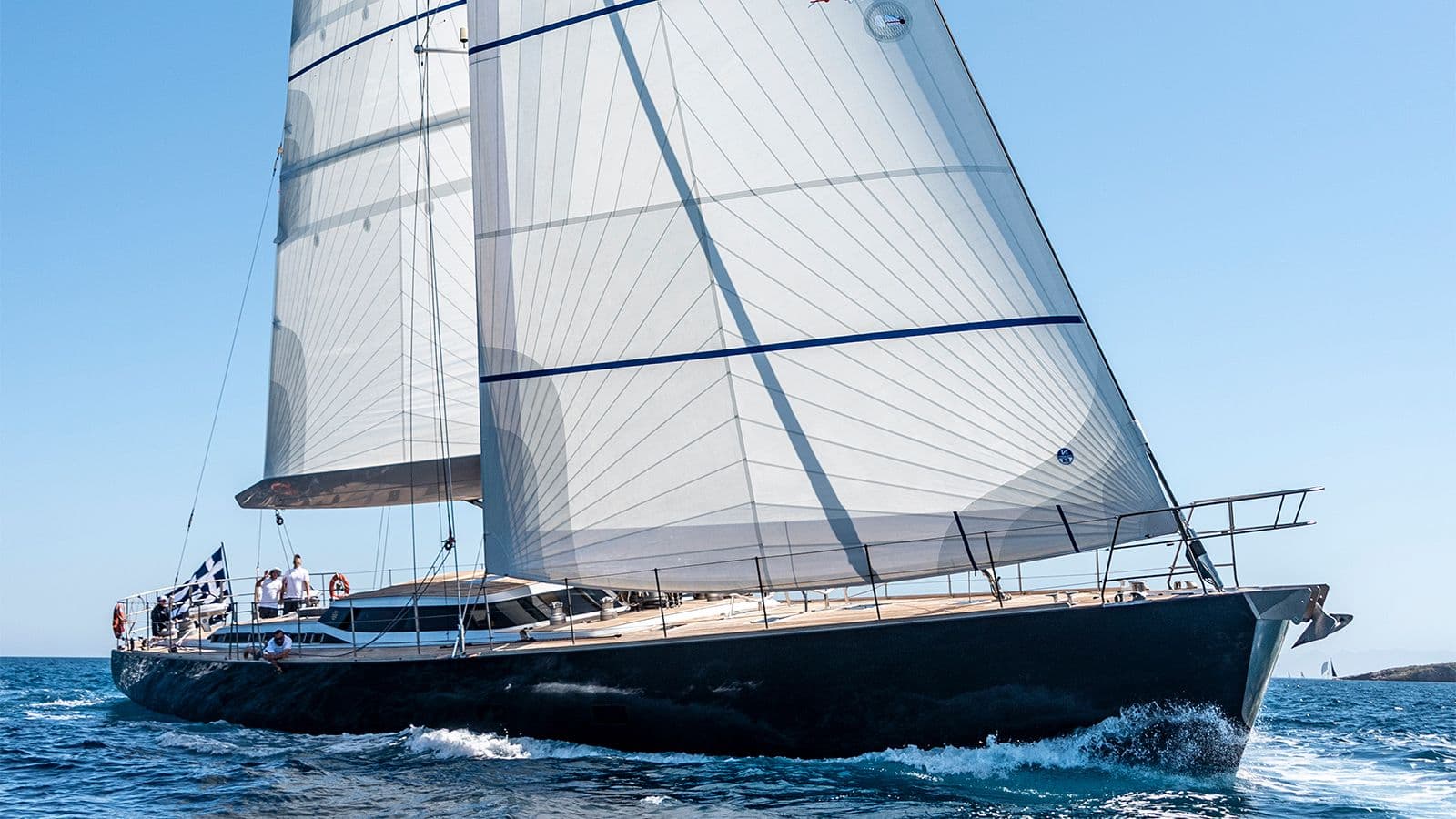 S/Y BLACK LION, a 31 metre Perini Navi sailing yacht available for crewed charter in Greece